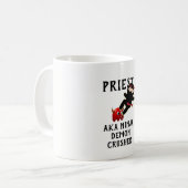 Mug Drôle cadeau prêtre AKA Ninja Demon Crusher (Devant gauche)