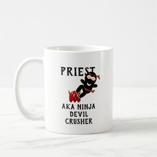Mug Drôle cadeau prêtre AKA Ninja Devil Crusher (Gauche)