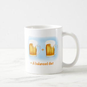 Mug Drôle Cadeaux de bière - deux bières est un régime