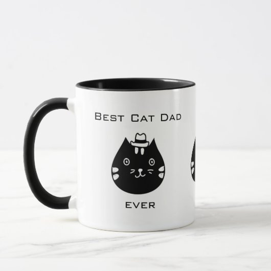 Mug Drôle Cadeaux de chats Meilleur Chat Papa Jamais A (Gauche)