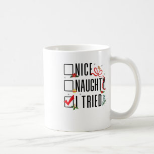 Mug Drôle Cadeaux de Noël Père Noël Liste Nice Naughty