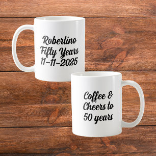 Mug Drôle café Cheers 50 Ans 50e Anniversaire