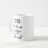 Mug Drôle café d'abord (Devant gauche)