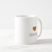 Mug Drôle Café D'abord. Typographie Moderne (Devant droit)