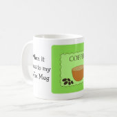 Mug Drôle Café Dire La Taille Est Important (Devant gauche)