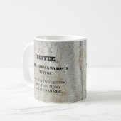 Mug Drôle café épelé vers l'arrière est Eeffoc (Devant gauche)