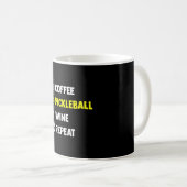 Mug Drôle café Pickleball Wine Repeate (Devant droit)