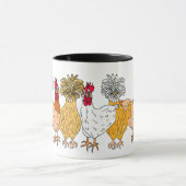 Mug Drôle café poulets (Centre)