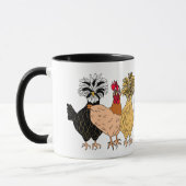 Mug Drôle café poulets (Gauche)