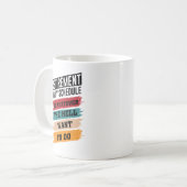 Mug Drôle Calendrier de retraite Cadeau Hommes Femmes (Devant gauche)