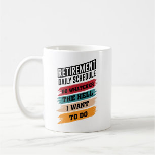 Mug Drôle Calendrier de retraite Cadeau Hommes Femmes