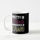 Mug Drôle Caméléon Rose Graphique Chasse Femmes Cerf B (Gauche)