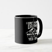 Mug Drôle camper et boire des paroles (Devant droit)