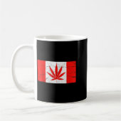 Mug Drôle Canada & feuille de cannabis ! Nouveau drape (Gauche)
