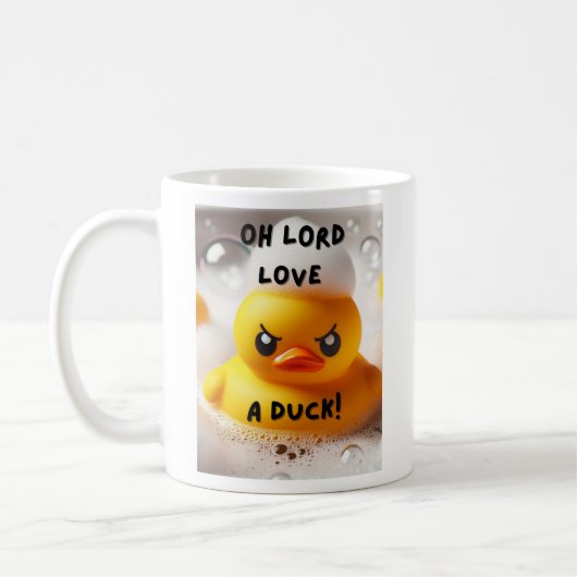 Mug Drôle Canard en Caoutchouc Lord Aimer Un Citation  (Gauche)