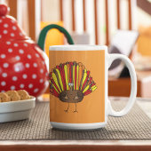 Mug Drôle, Caricature colorée Thanksgiving Turquie