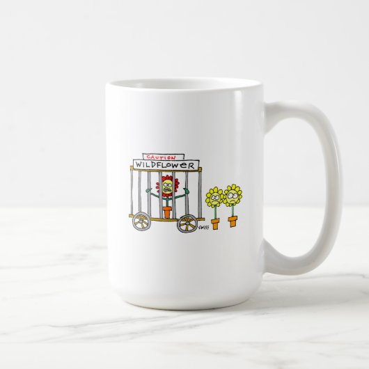 Mug Drôle caricature Fleur sauvage Wild Crazy Gardener (Droite)