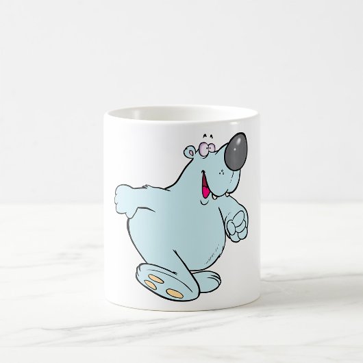 Mug Drôle Carton Polaire Ours Bleu Maigre Caractère Bl