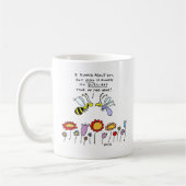 Mug Drôle Cartoon Bees and Flowers au printemps (Gauche)