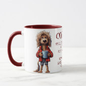 Mug Drôle Cartoon Café Chien épelé à l'envers (Gauche)