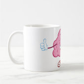 Mug Drôle Cartoon Cerveau en train de Winking (Gauche)