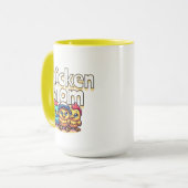 Mug Drôle Cartoon Chicks | Chicken Mom (Devant gauche)