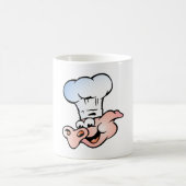 Mug Drôle Cartoon Cochon Chef avec Casquette (Centre)