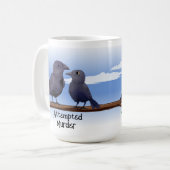 Mug Drôle Cartoon Crow Pun Plaisanterie Tentative de m (Devant gauche)