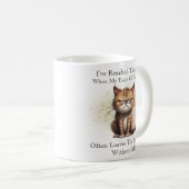 Mug Drôle Cartoon de chat J'ai atteint l'âge (Devant droit)