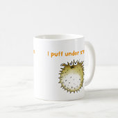 Mug Drôle Cartoon de Poisson-Poisson Stressé (Devant droit)