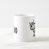 Mug Drôle Cartoon de vache noir et blanc (Centre)