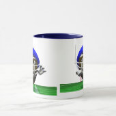 Mug Drôle Cartoon Football dans un casque (Centre)