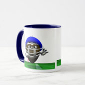 Mug Drôle Cartoon Football dans un casque (Devant gauche)