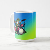 Mug Drôle Cartoon Octopus Jouer de la guitare (Devant gauche)