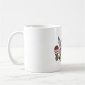 Mug Drôle Cartoon Rhino Manger de la crème glacée mign (Gauche)