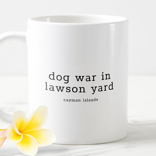 Mug Drôle Caymanien dialecte guerre des chiens dans La