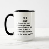 Mug drôle CFO Définition cadeaux pour hommes femmes (Gauche)