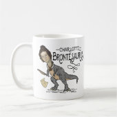 Mug Drôle Charlotte Bronte Saurus Dinosaur Lecteur de  (Gauche)