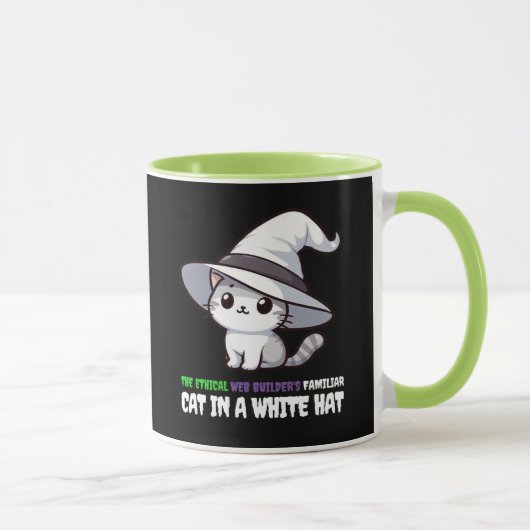 Mug Drôle Chat Blanc Familier du Constructeur Web Éthi (Droite)