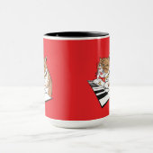 Mug Drôle Chat Classic Jazz Piano Lecteur Clavier (Centre)
