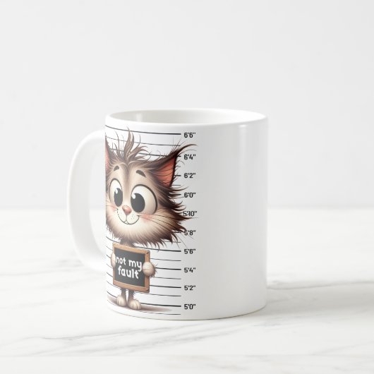 Mug Drôle Chat Dit (Devant gauche)