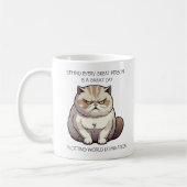 Mug Drôle Chat Domination Mondiale (Gauche)