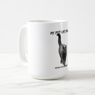 Mug Drôle chat imprimé blanc mon chat envoie son salop