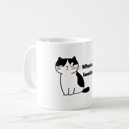 Mug drôle : Chat mignon (Devant gauche)