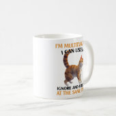 Mug Drôle Chat Multitâche Dire (Devant droit)