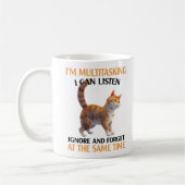 Mug Drôle Chat Multitâche Dire (Gauche)