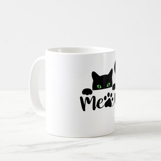 Mug Drôle chat noir (Devant gauche)