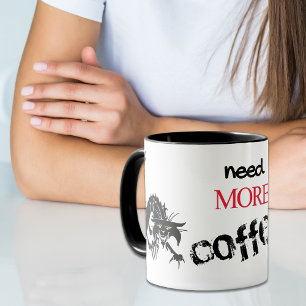 Mug Drôle Chat Noir Besoin Plus De Café