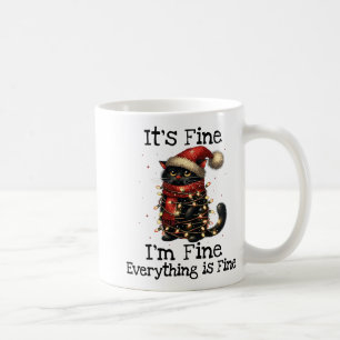 Mug Drôle Chat Noir C'est bien Je vais bien Tout est F