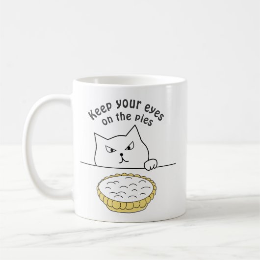 Mug Drôle chat sournois après l'illustration de la tar (Gauche)